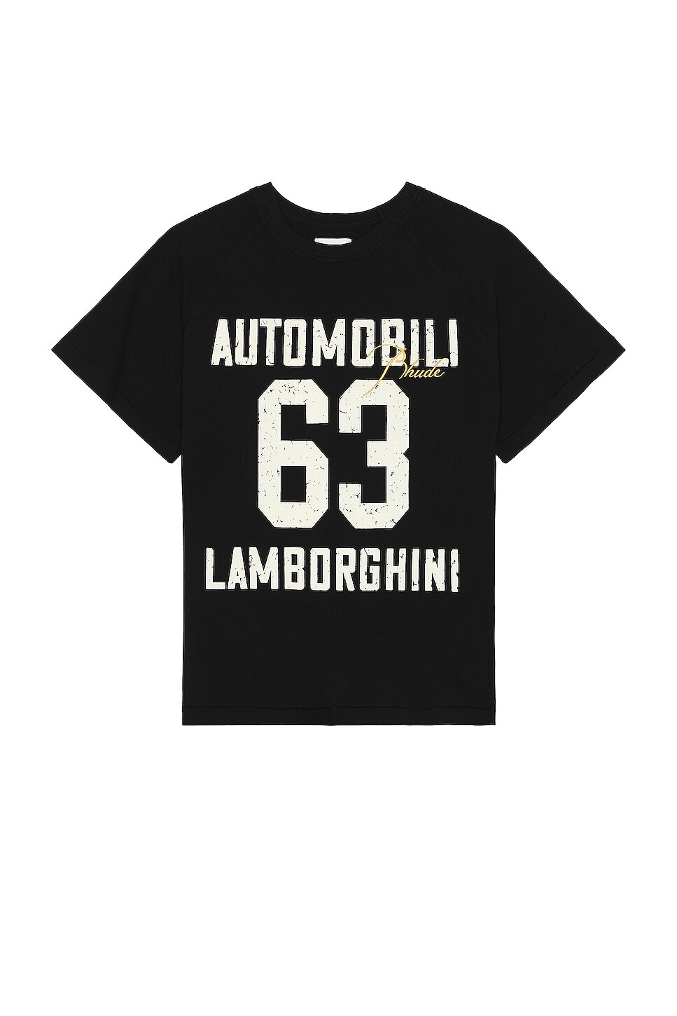 

Футболка Rhude X Automobili Lamborghini 63 Raglan, цвет Vintage Black