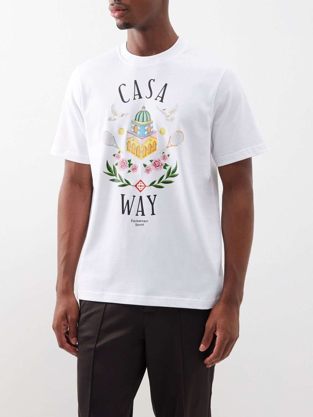 

Футболка из джерси с принтом casa way Casablanca, белый