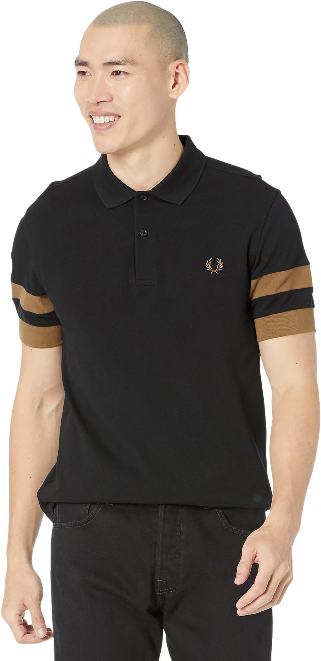 

Рубашка-поло Bold Tipped Polo Shirt Fred Perry, черный