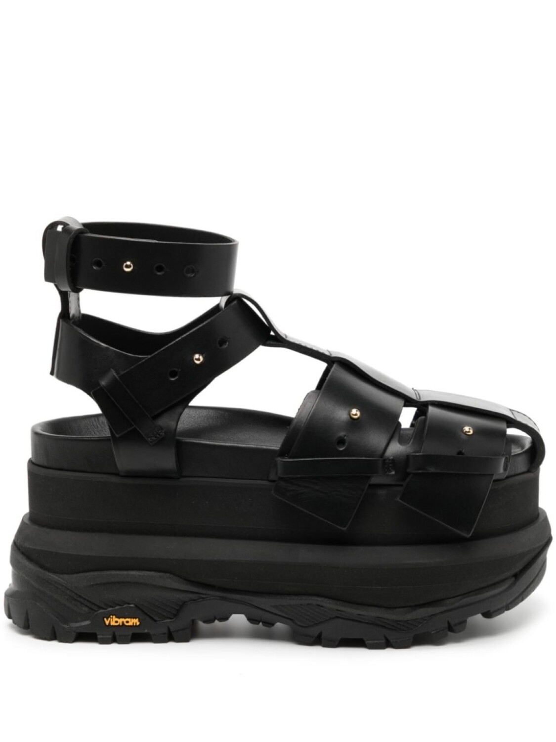 

Сандалии на платформе Sacai, черный