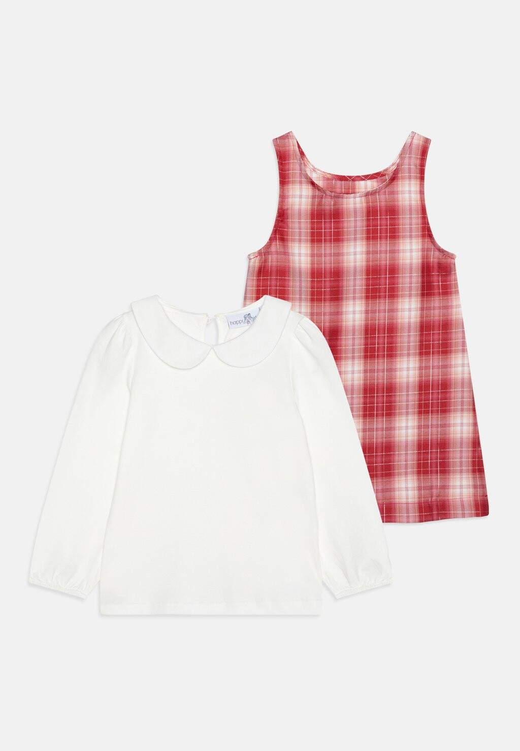 

Топ с длинными рукавами TWO PIECE DRESS WITH CHECK OVERDRESS SET happy girls, цвет red