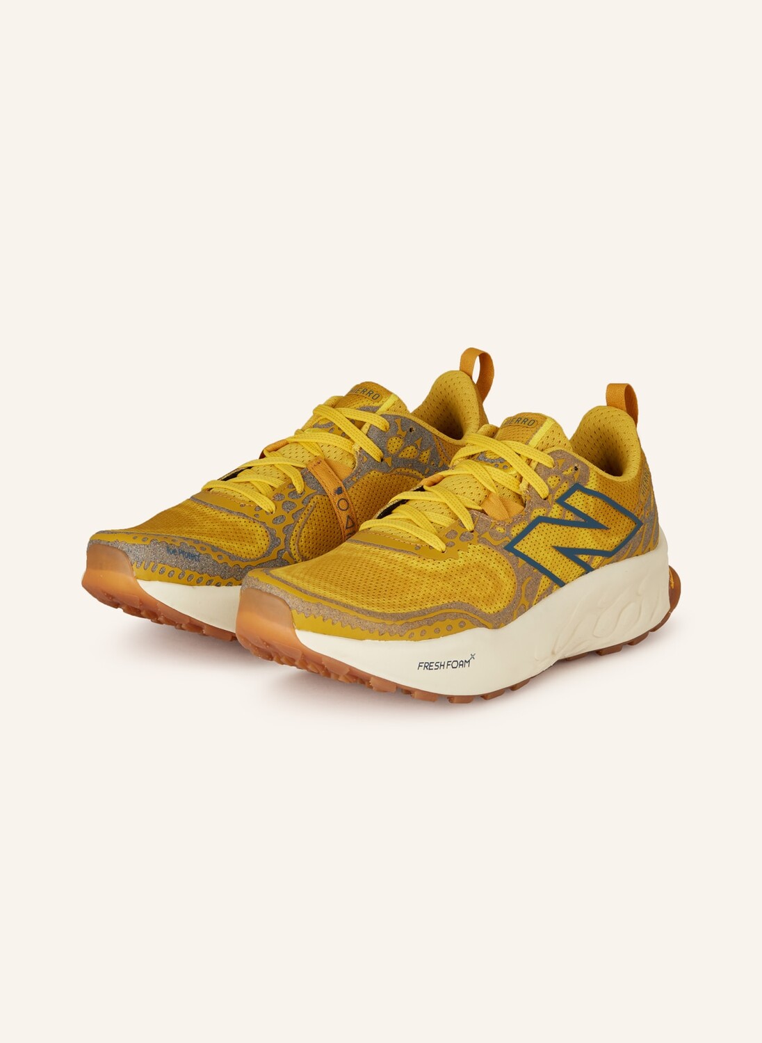 

Кроссовки для бега по пересеченной местности fresh foam x hierro v8 new balance, цвет DUNKELGELB/BEIGE