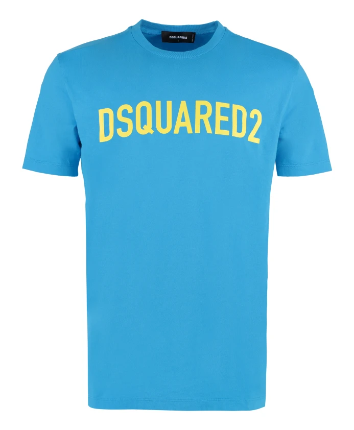 

Футболка из эластичного хлопка Dsquared2, синий