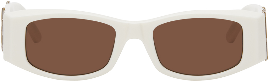 Белые солнцезащитные очки Angel Palm Angels солнцезащитные очки 352921 коричневый