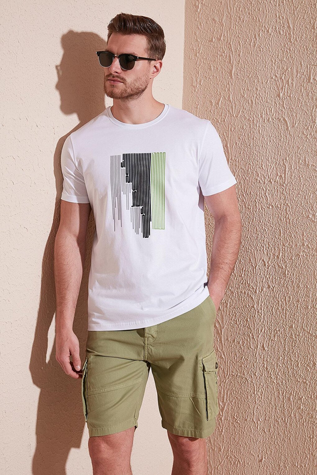 Облегающая футболка с круглым вырезом из 100% хлопка с принтом 646B3780 Buratti, белый фото