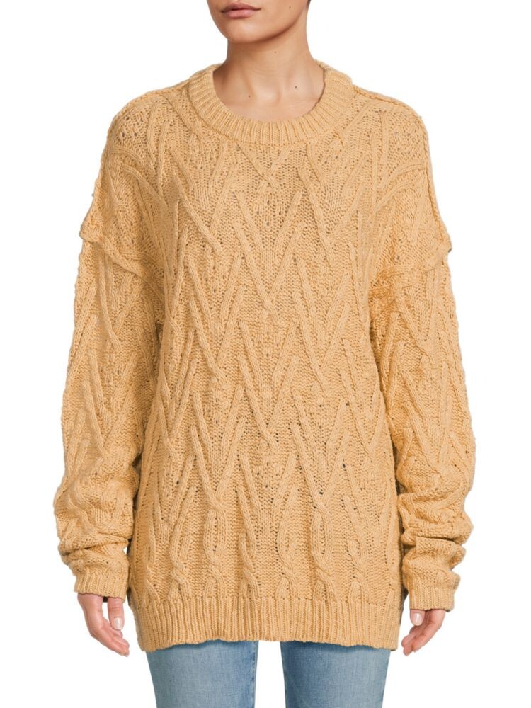 

Свитер Isa косой вязки Free People, цвет Camel