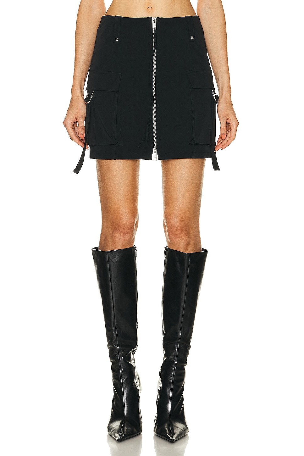

Юбка мини Blumarine Front Zip, неро