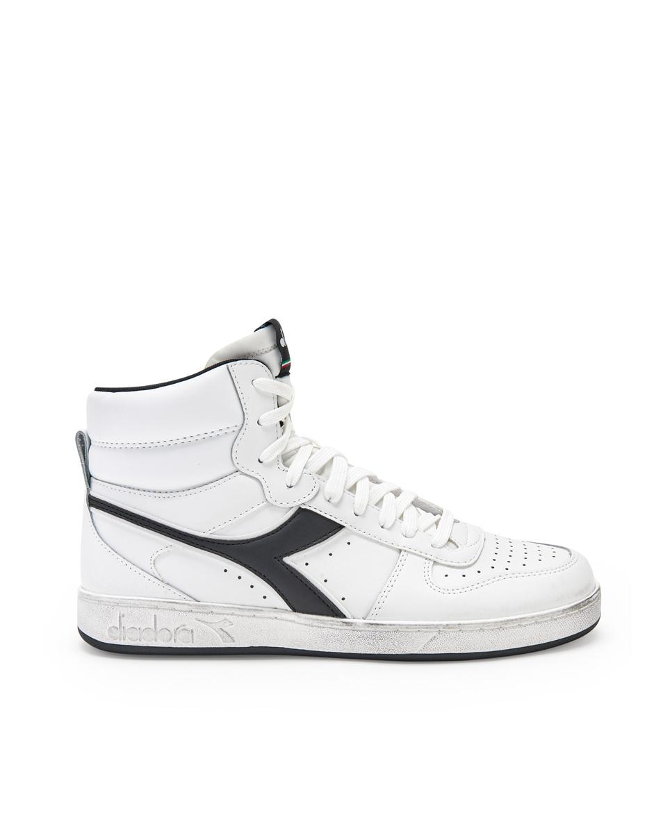 Белые высокие спортивные туфли унисекс Diadora Sportswear, белый спортивные кроссовки унисекс с кружевной застежкой в ​​серых тонах diadora sportswear серый