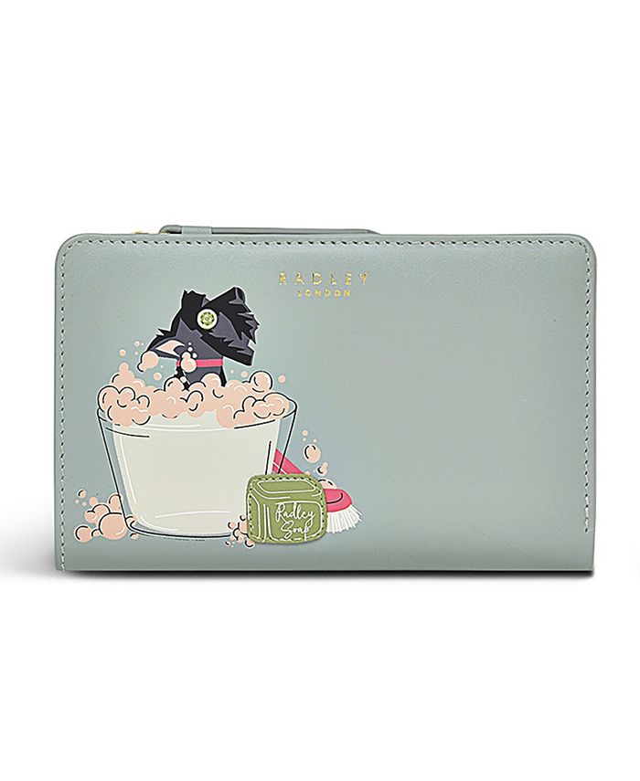 

Мини-кошелек двойного сложения Spa Day Radley London, зеленый