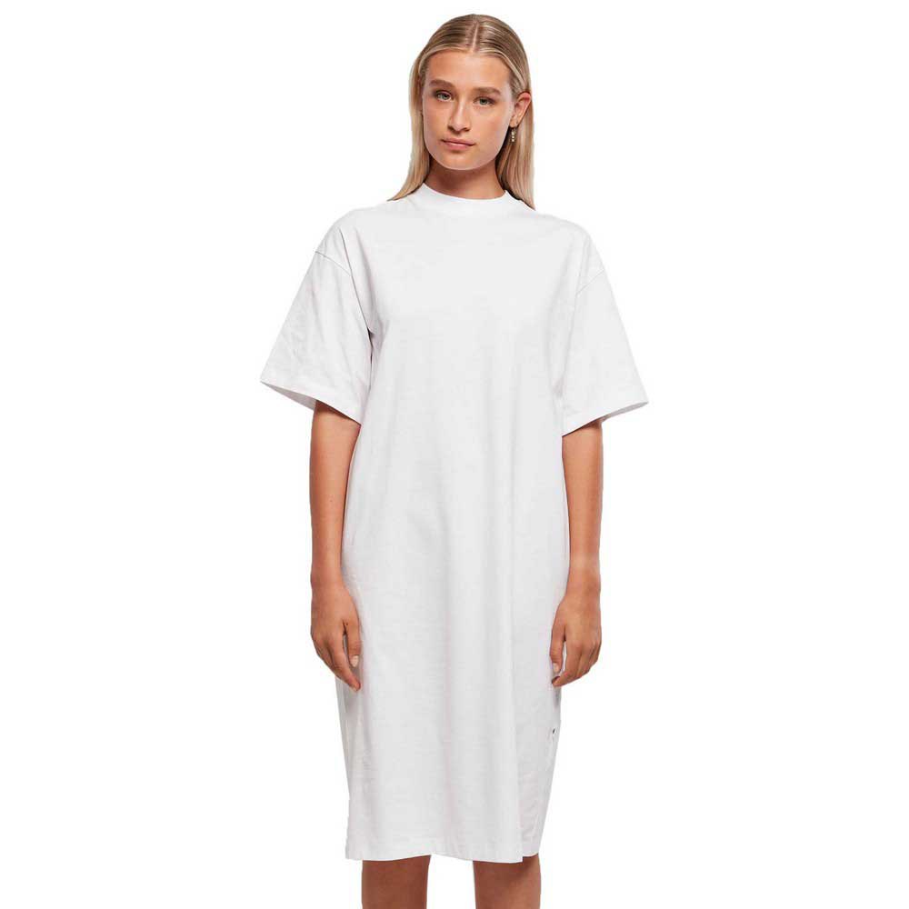 Короткое платье Urban Classics Organic Oversized, белый короткое платье urban classics organic oversized slit short sleeve розовый