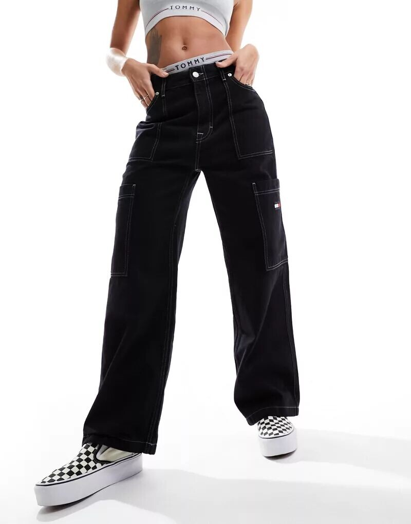 

Черные джинсы в плотничном стиле Tommy Jeans Remastered