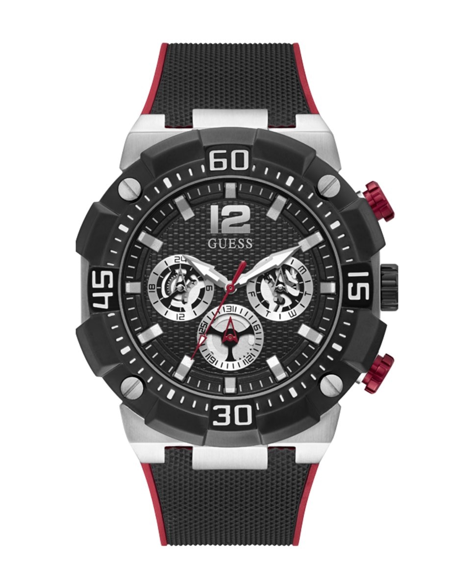 Мужские часы Navigator GW0264G1 с силиконовым ремешком и черным ремешком Guess, черный