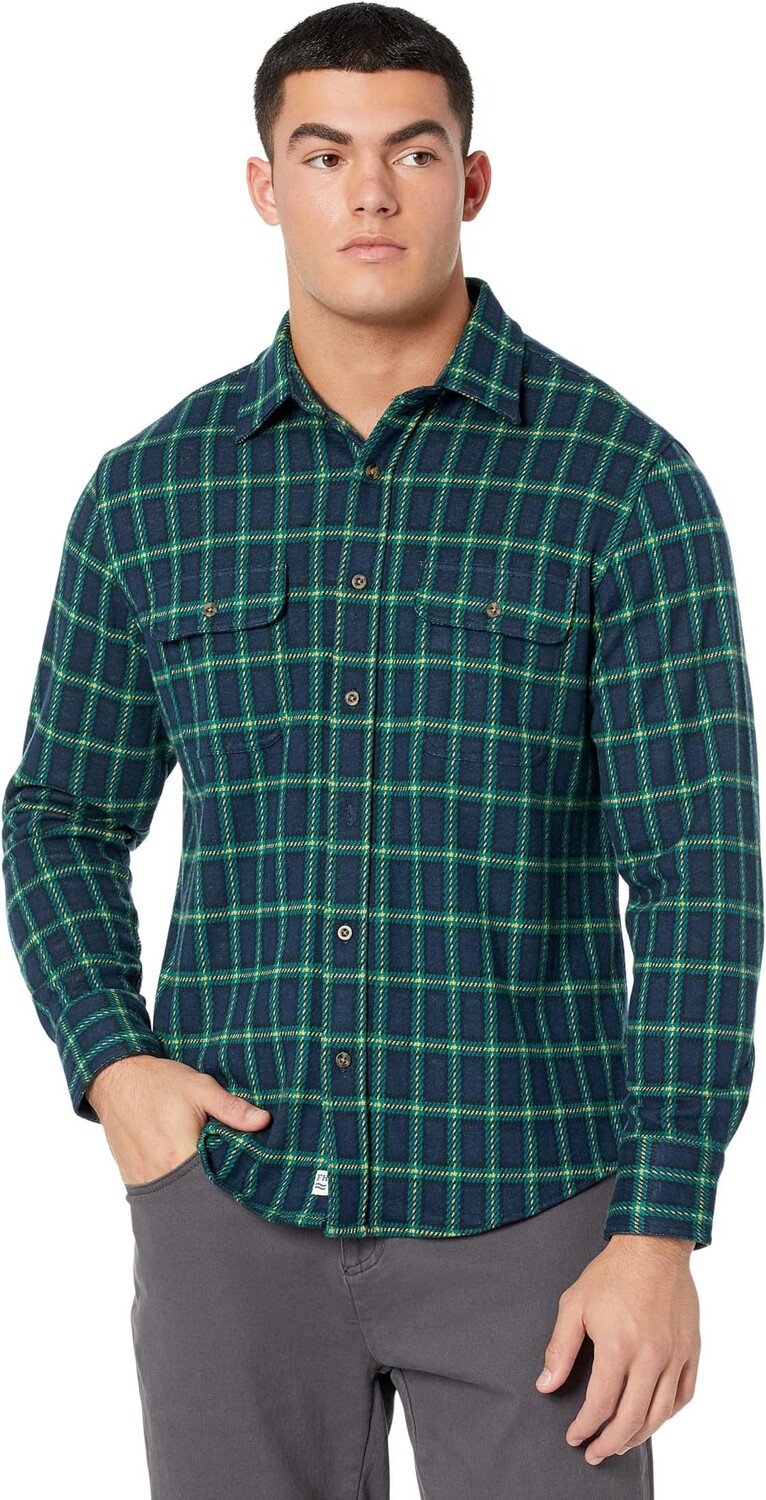 

Рубашка The Dunewood Flannel Fair Harbor, цвет Deep Water Navy/Green Plaid