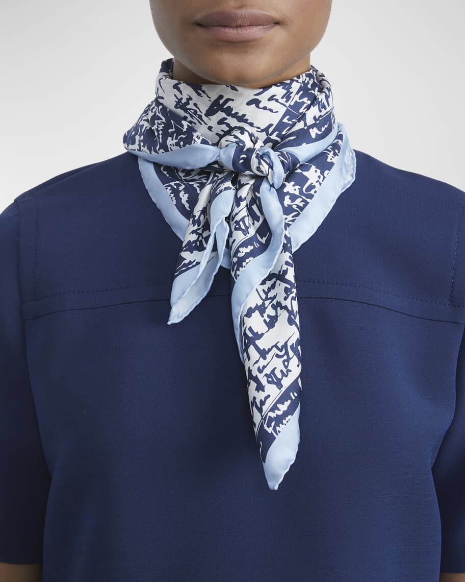 

Квадратный шелковый шарф с логотипом Love Letters Lafayette 148 New York