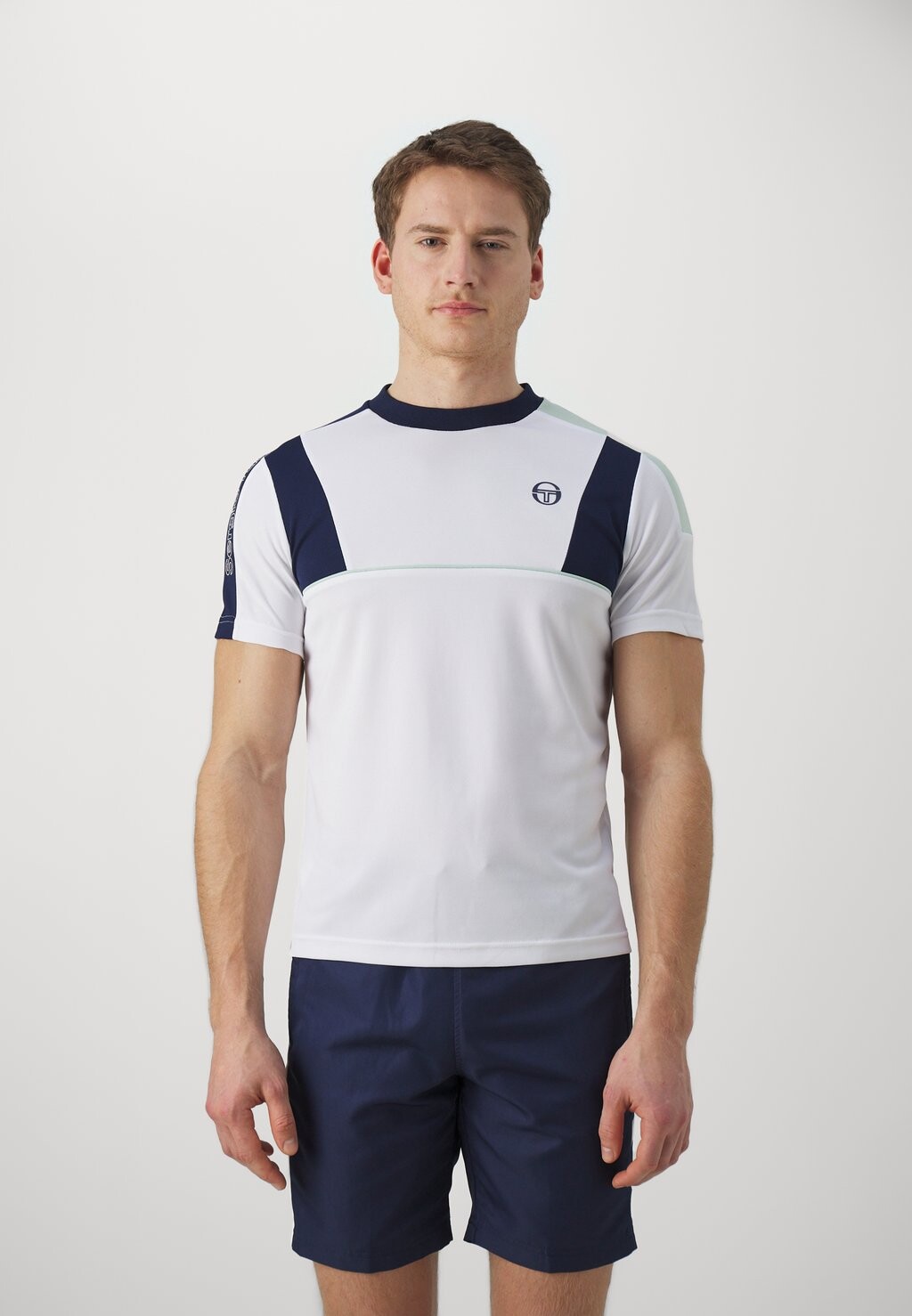 

Футболка с принтом Aileone Sergio Tacchini, цвет white/surf spray