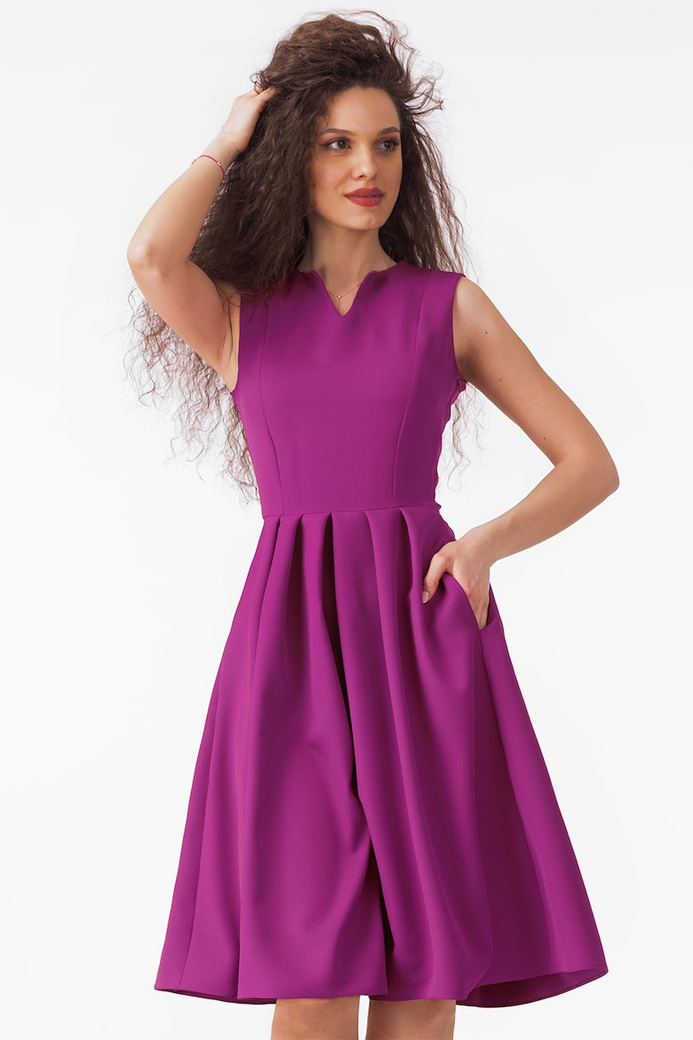 Короткое платье без рукавов с кружевом Camissi, розовый