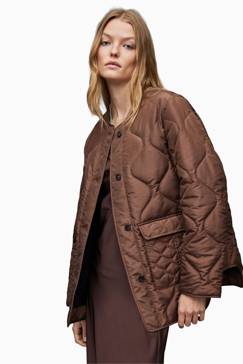 

Коричневый - Вставка AllSaints Foxi с курткой All Saints, коричневый