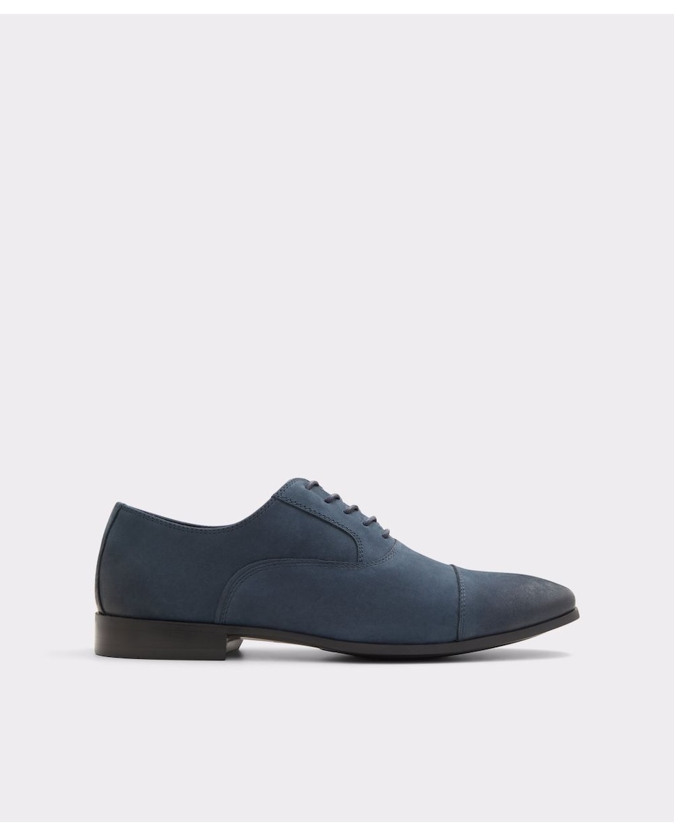 Мужские синие кожаные туфли на шнуровке Aldo, темно-синий