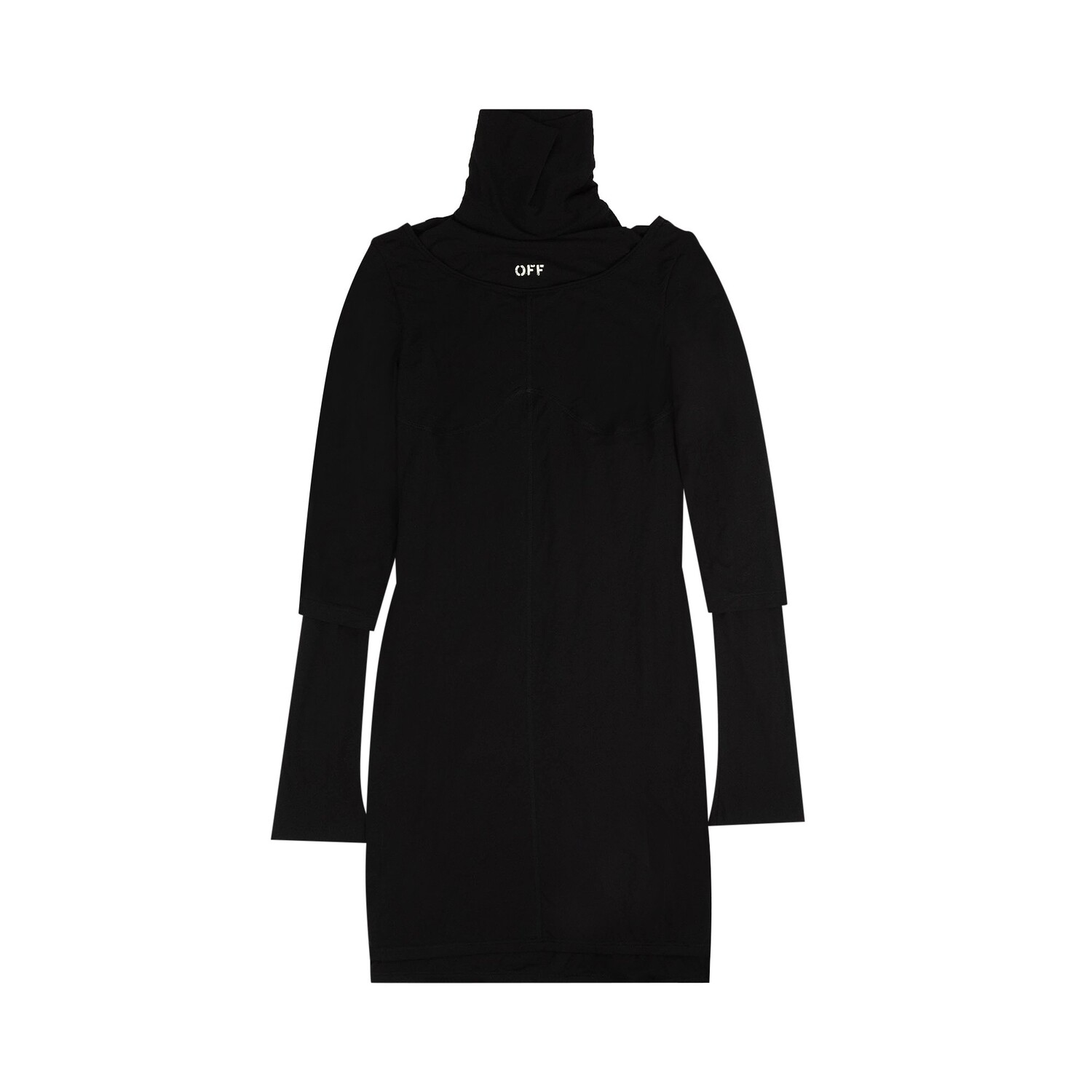 

Off-White Платье с логотипом Second Skin, Черное