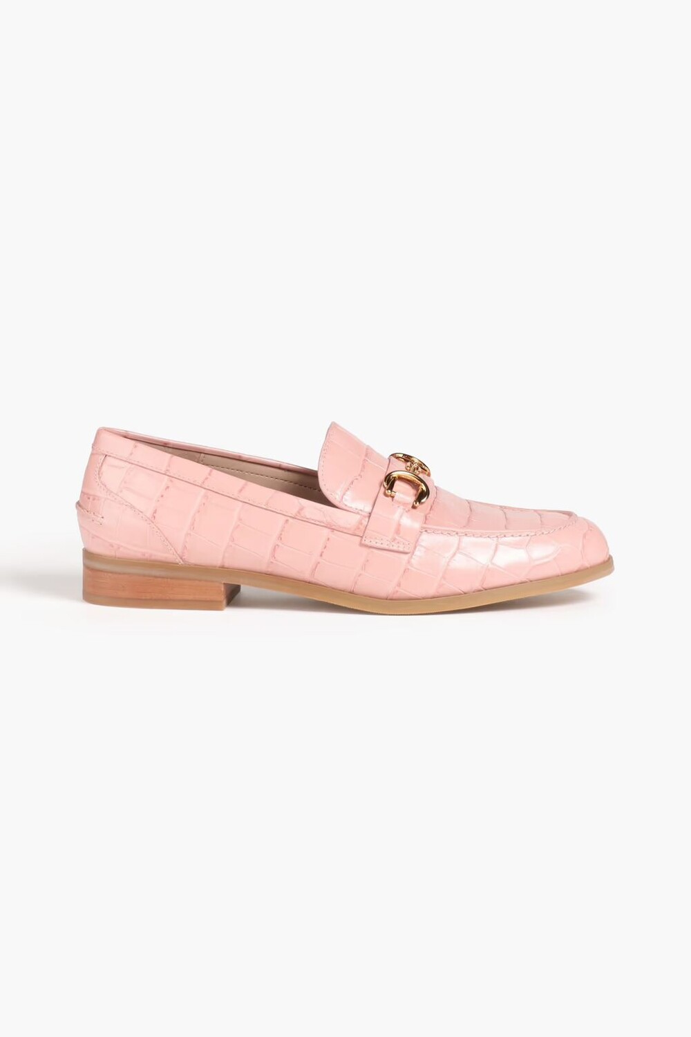 

Лоферы Owen Buckle с отделкой из кожи под крокодила Stuart Weitzman, цвет Blush