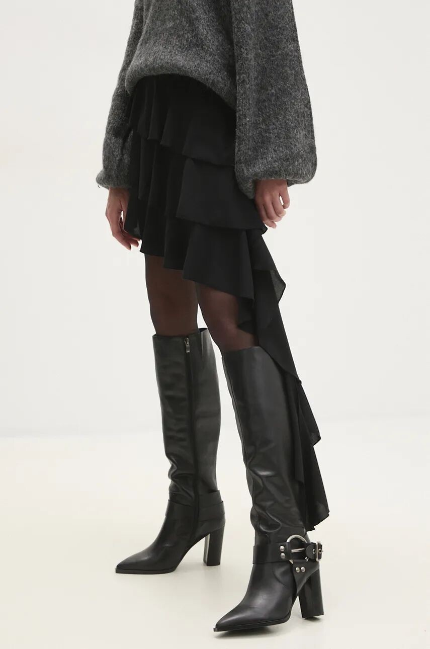 

Кожаные сапоги Answear Lab, черный