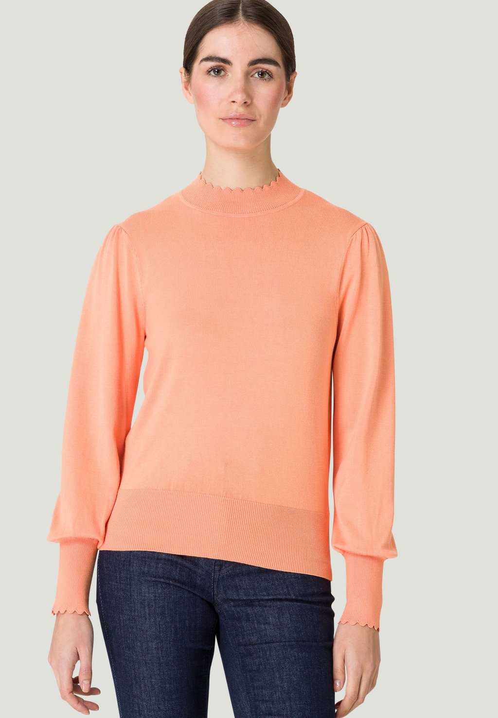 Вязаный свитер MIT WELLENKANTE zero, цвет cadmium orange