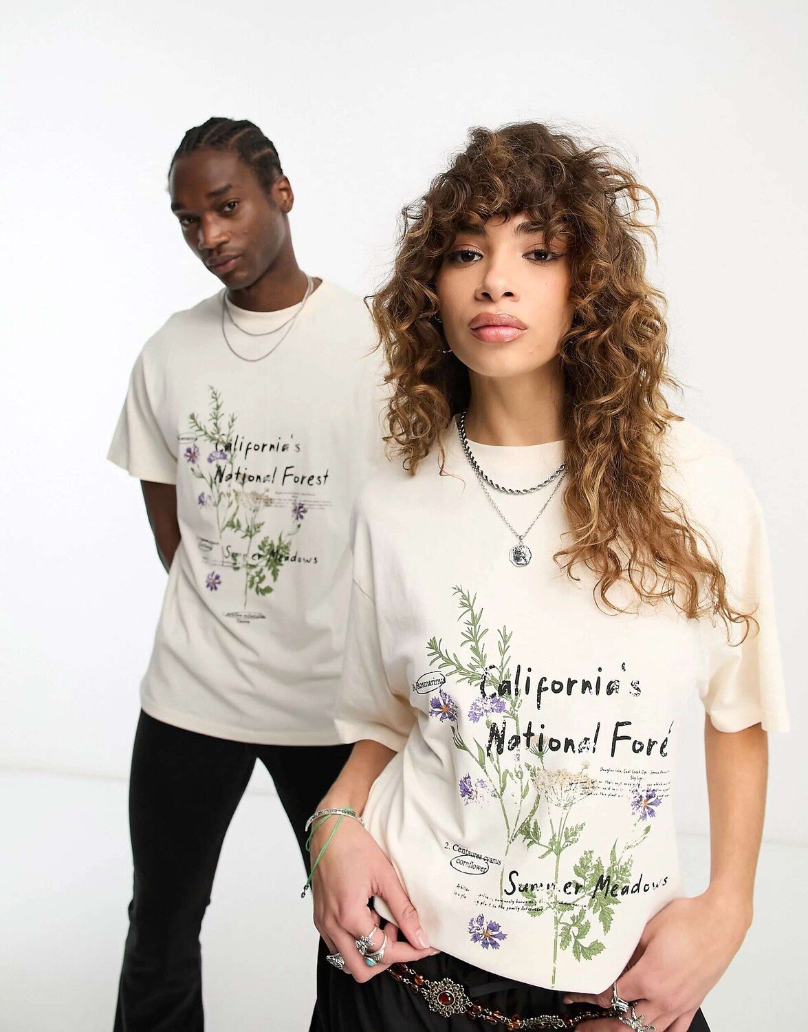 

Футболка унисекс California нейтрального цвета Reclaimed Vintage