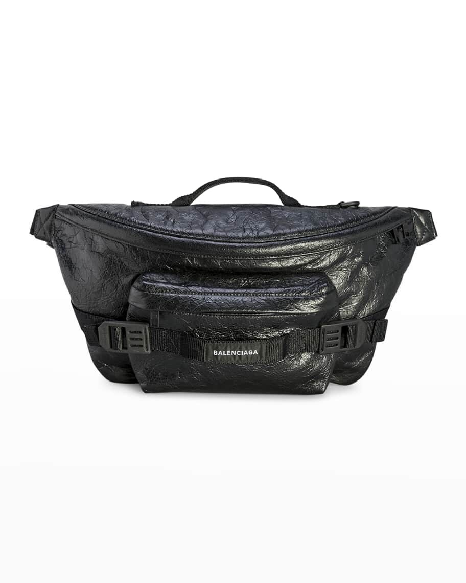 

Мужская армейская кожаная поясная сумка Balenciaga