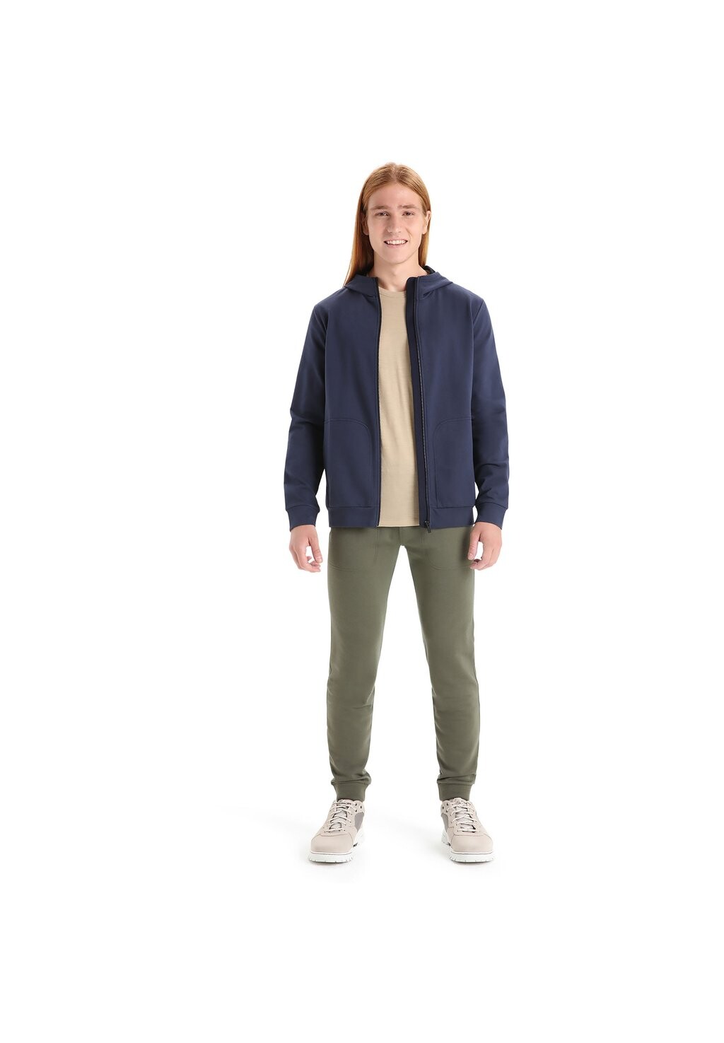 

Толстовка на молнии Merino Central Classic Ls Zip Hoodie Icebreaker, цвет midnight navy