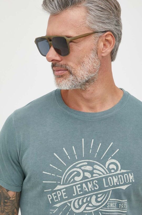

Хлопковая футболка Dorian Tee Pepe Jeans, зеленый