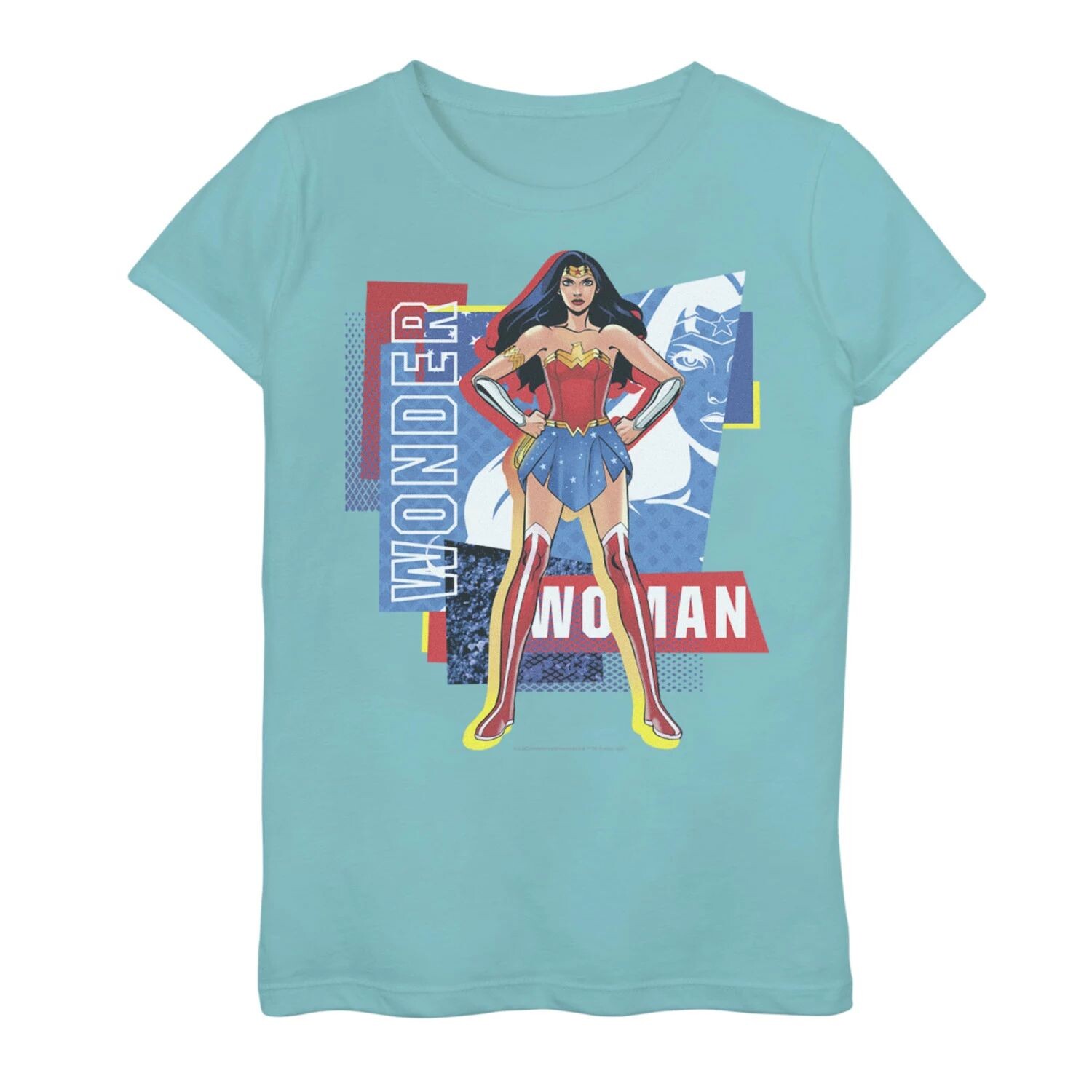 

Футболка с рисунком Wonder Woman для девочек 7–16 лет Pop Wonder DC Comics