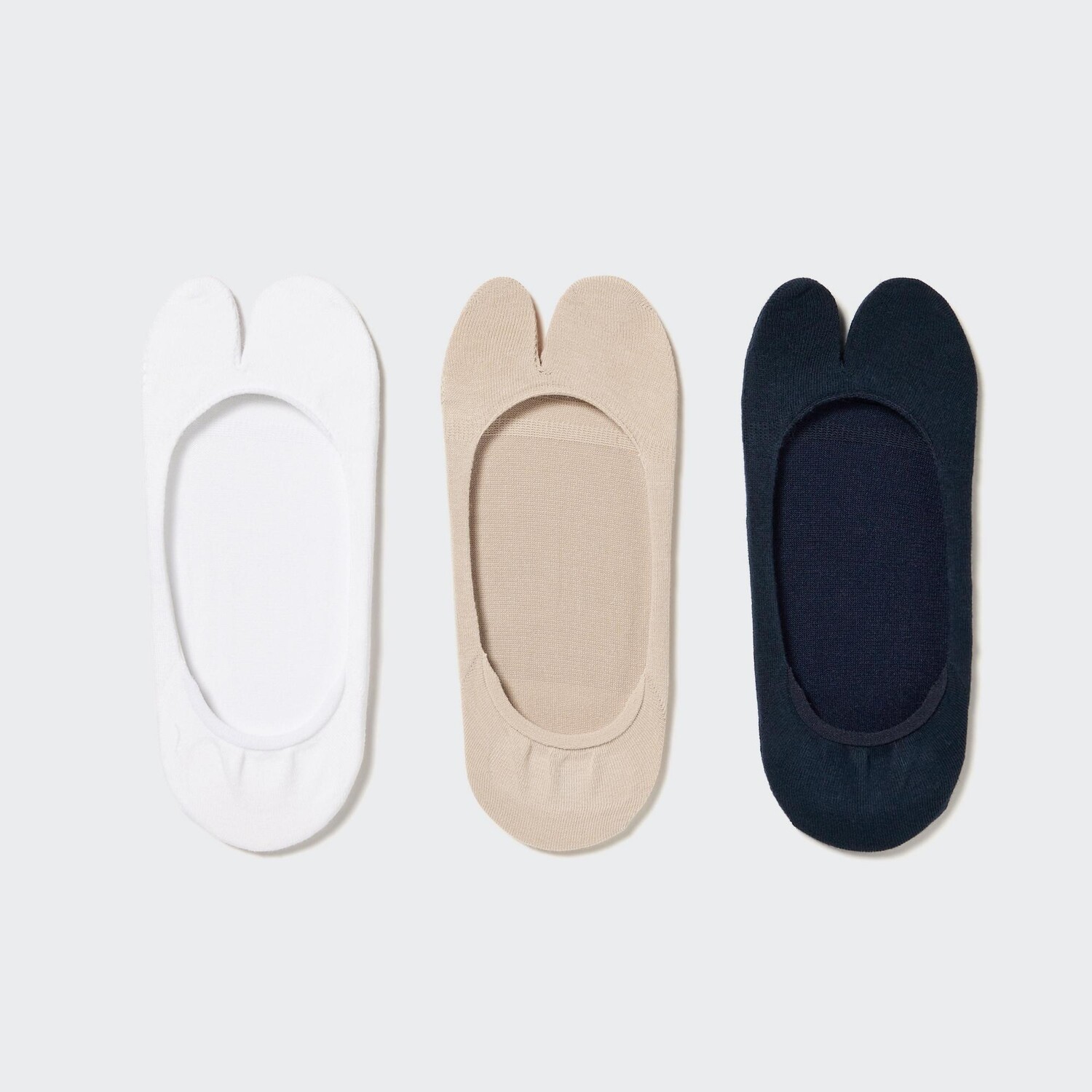 

Очень короткие носки (таби, 3 пары) UNIQLO, молочный