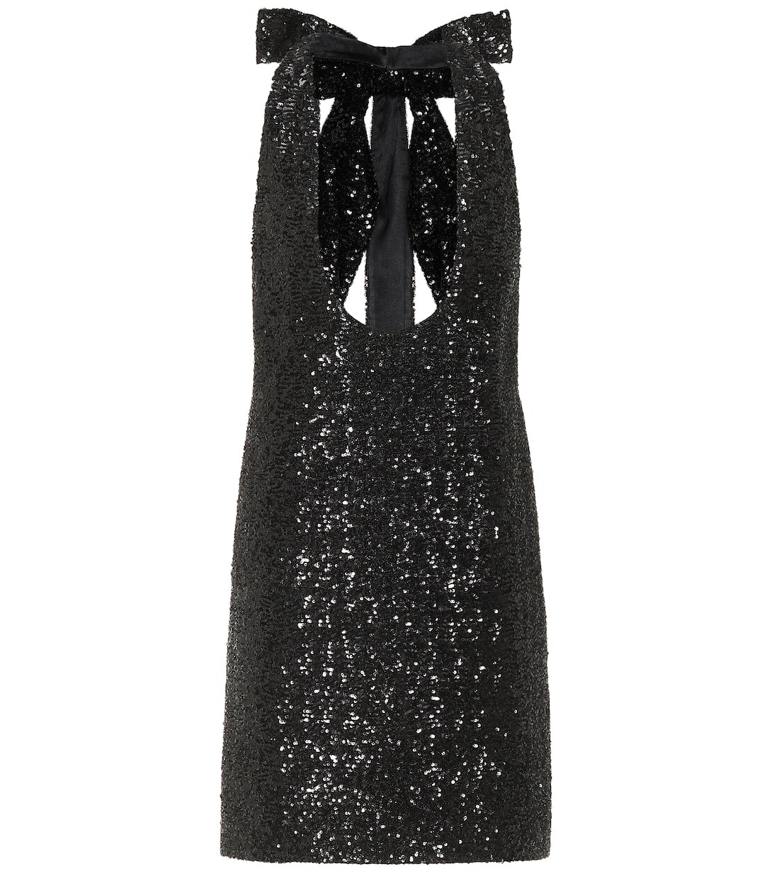 

Мини-платье с пайетками SAINT LAURENT, черный