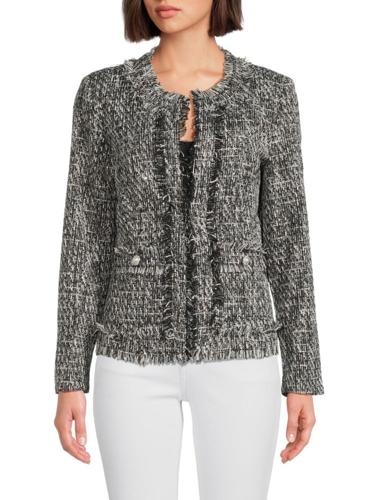 

Твидовый пиджак Saks Fifth Avenue, цвет Black Grey