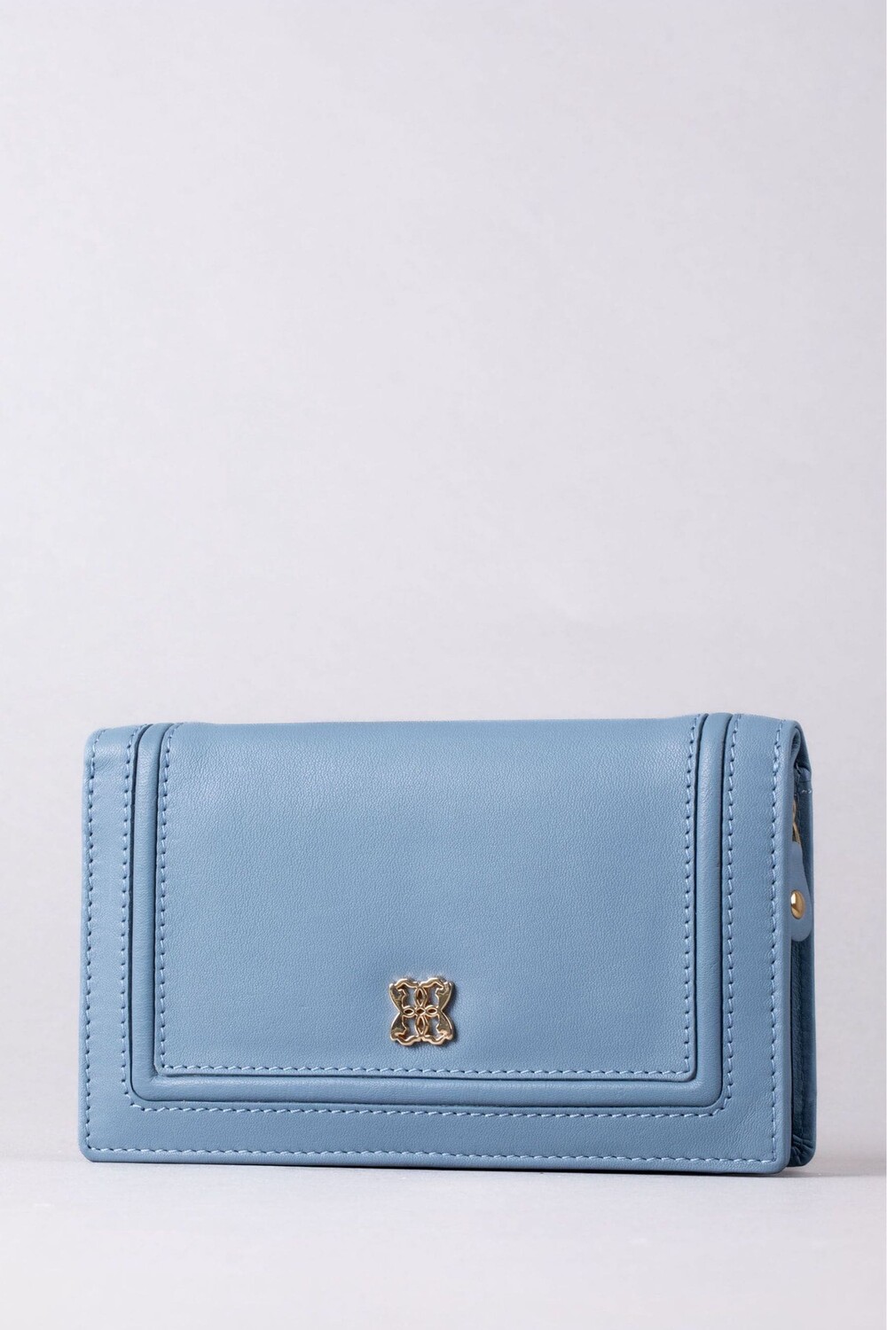 

Кожаный кошелек Icon среднего размера с клапаном Lakeland Leather, синий