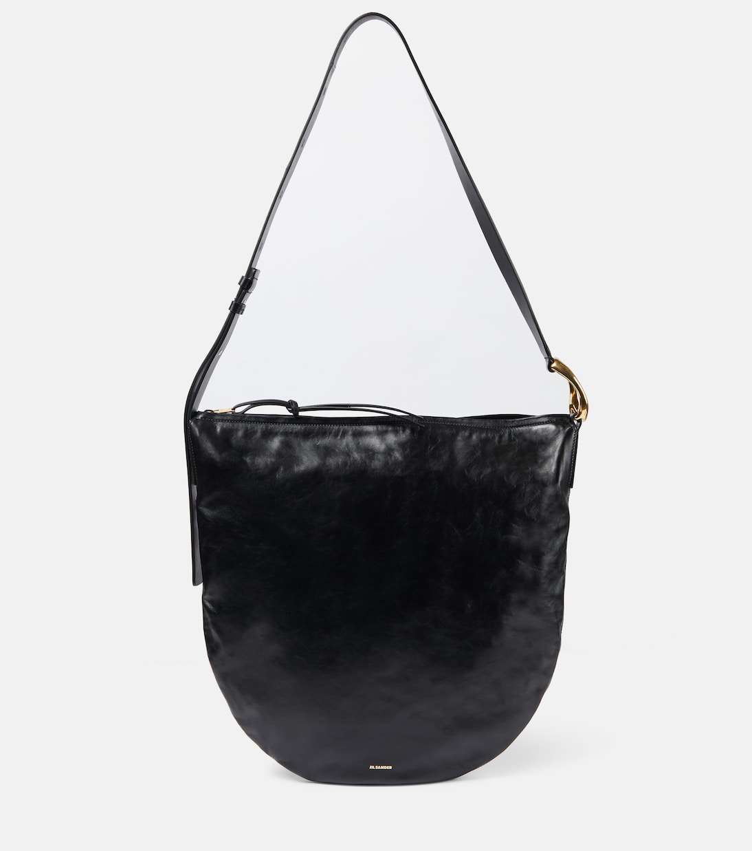 Кожаная сумка через плечо moon среднего размера Jil Sander, черный кожаная сумка через плечо carabiner среднего размера madewell цвет harvest moon
