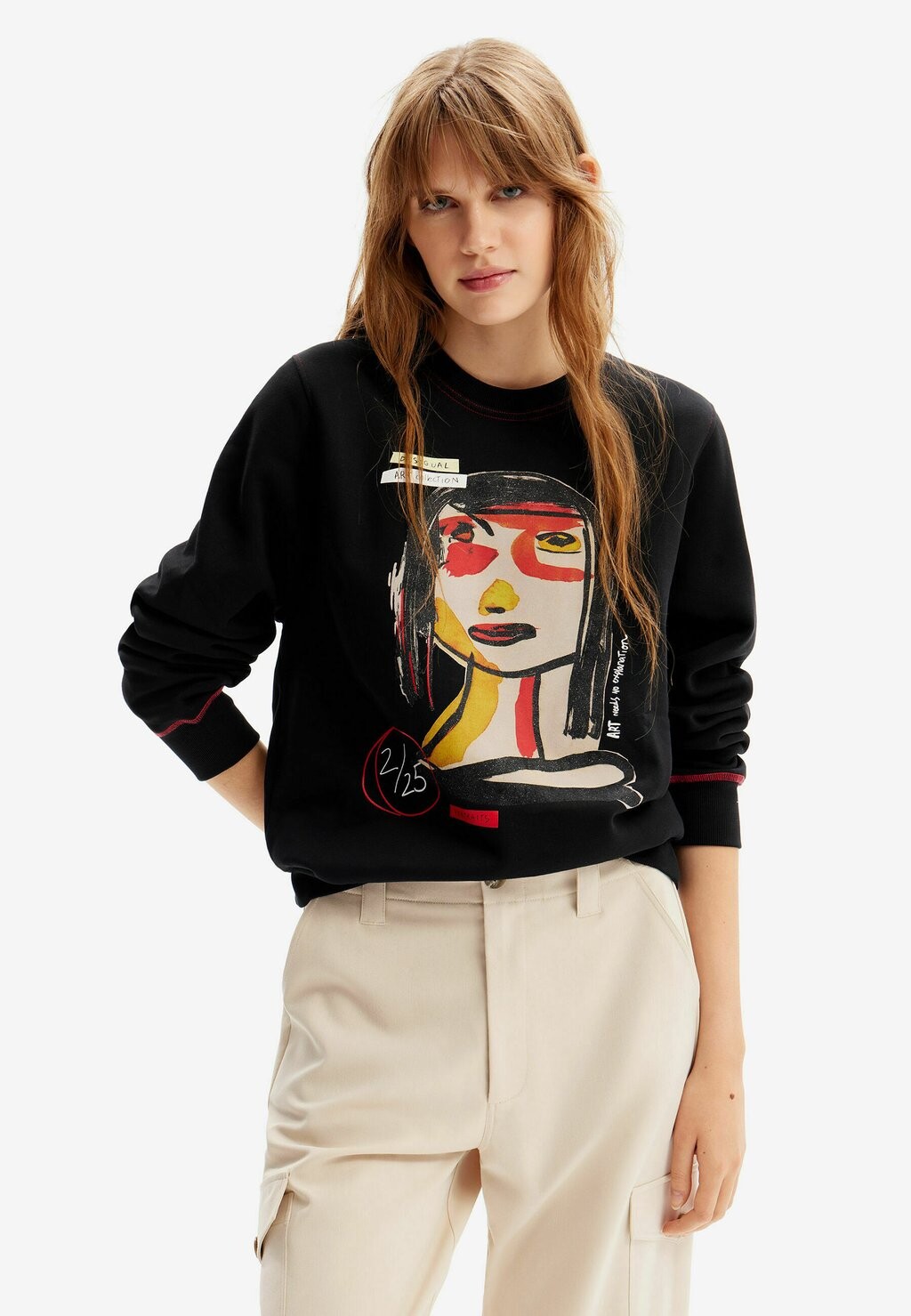 

Толстовка Desigual ARTY FACE, черный