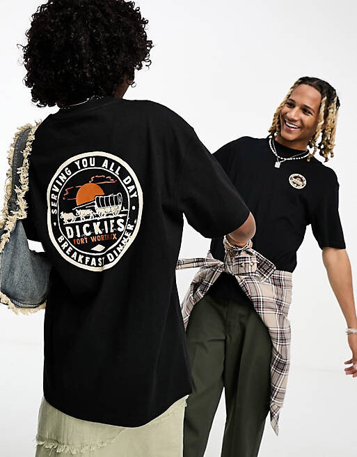 

Черная футболка с принтом на спине Dickies greensburg, Черный