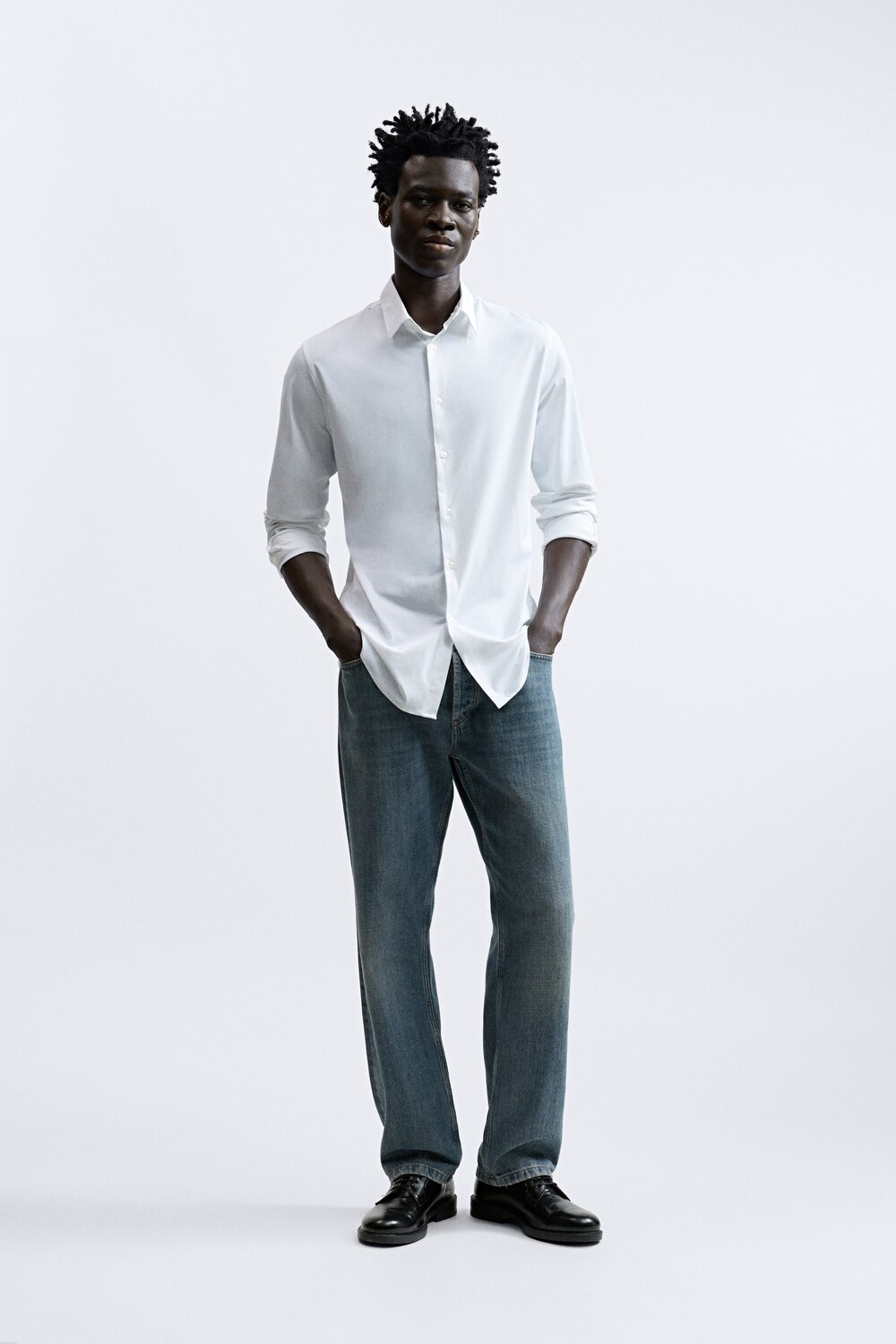 

Гибкая рубашка Zara, белый