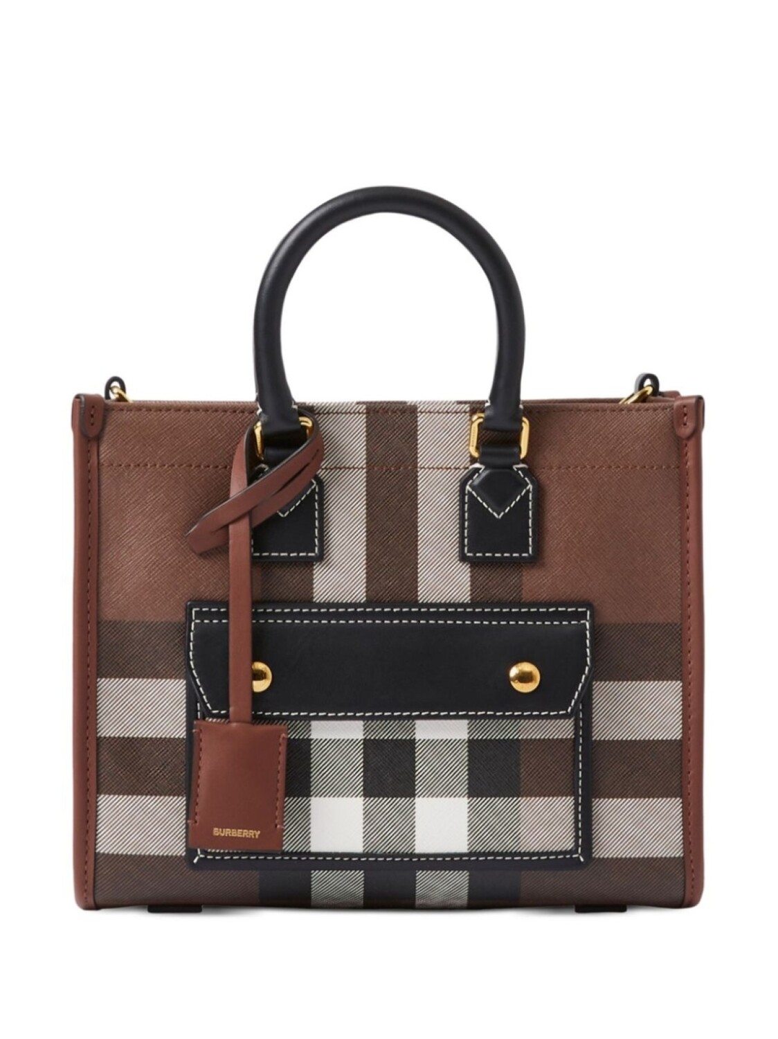 

Burberry сумка-тоут Freya размера мини в клетку, коричневый