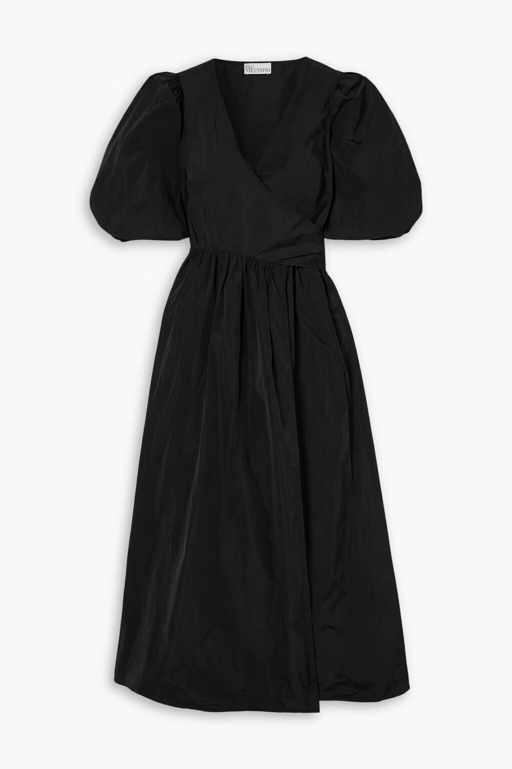 

Платье макси Abito из тафты с запахом Redvalentino, черный