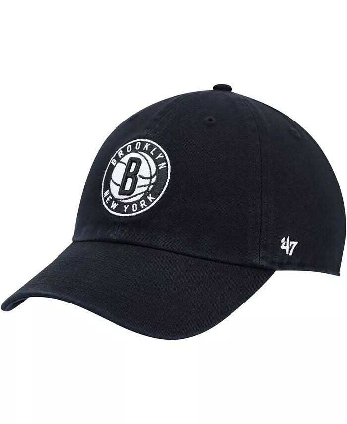 

Мужская черная регулируемая кепка Brooklyn Nets с альтернативным логотипом Team Clean Up '47 Brand, черный