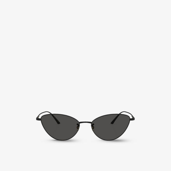 Солнцезащитные очки OV1328S 1998C в металлической оправе-бабочке Oliver Peoples, черный солнцезащитные очки кошачий глаз x oliver peoples 1998c khaite зеленый