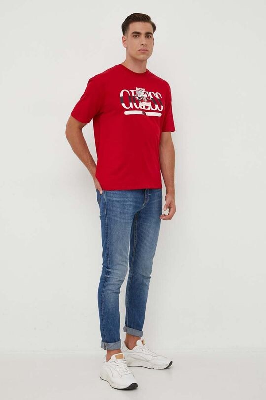 

Хлопковая футболка x Banksy Guess, красный