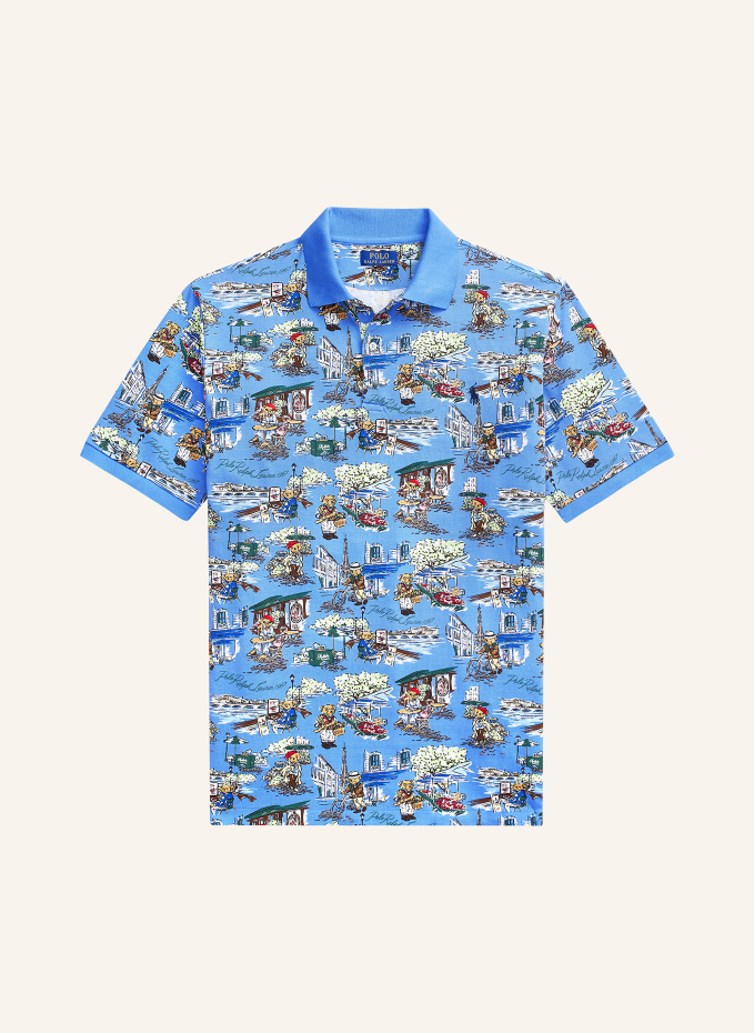 Рубашка-поло из пике Polo Ralph Lauren Big & Tall, синий