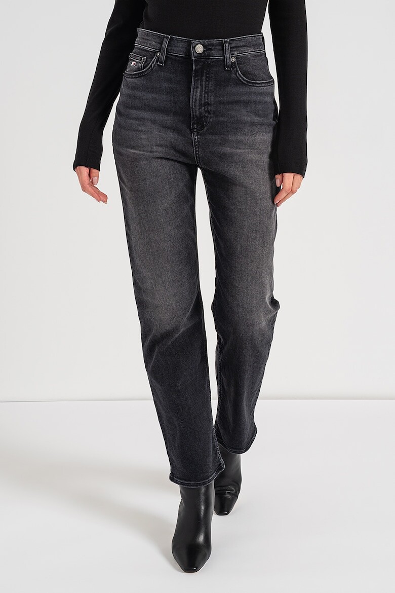 

Прямые джинсы с высокой талией Tommy Jeans, черный