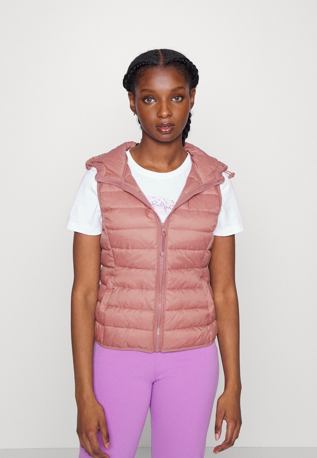

Жилет ONLY Onltahoe Hood Jacket, розовый, Коричневый