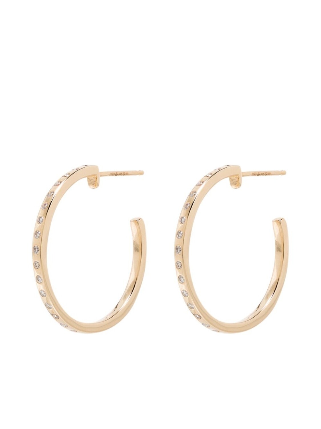 

Серьги-кольца Zoe Louise из желтого золота с бриллиантами Dana Rebecca Designs, золотой