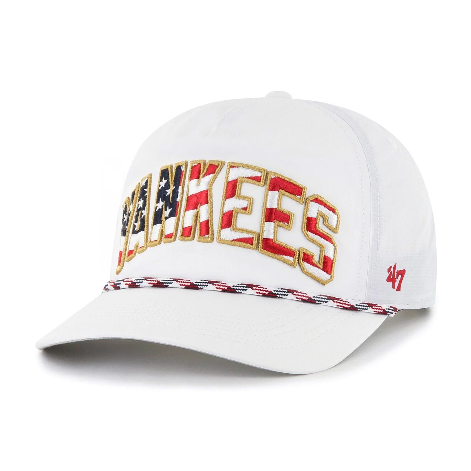 

Мужская белая кепка '47 с флагом Нью-Йорк Янкиз Флаттер Хитч Snapback
