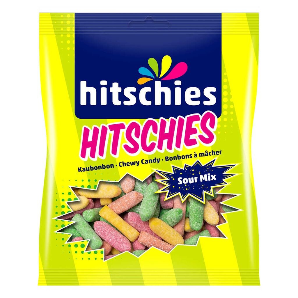

Конфеты Hitschies Sour Mix жевательные в глазури со вкусом фруктов 140г Hitschler